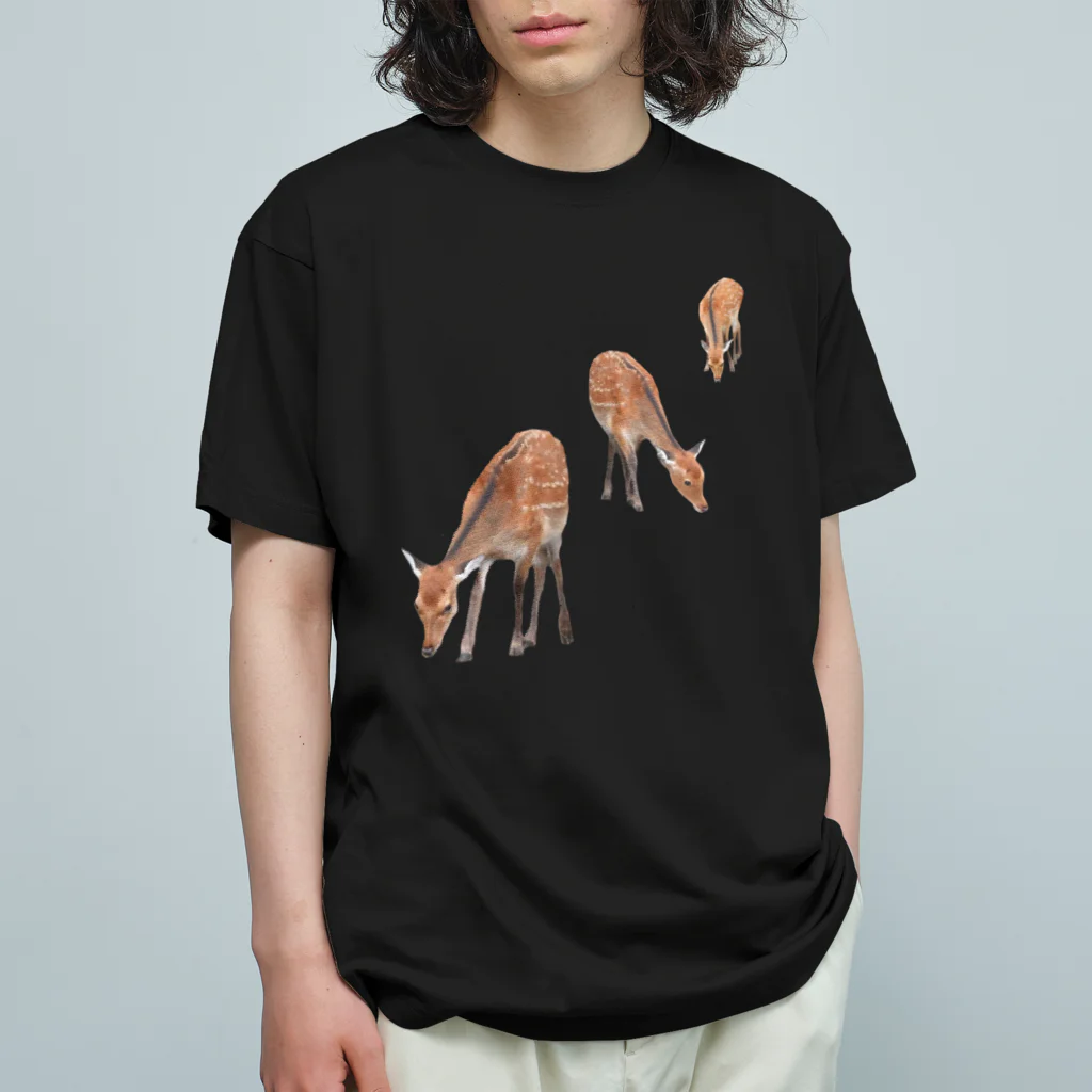 いきもの大好き！ほほえみフレンズのおそるおそる歩くシカ Organic Cotton T-Shirt