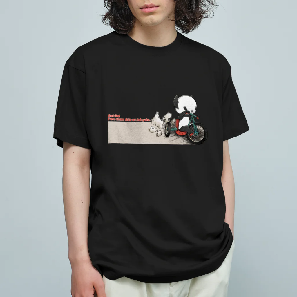 Masashi Kaminkoの【パンダ】三輪車に乗るポンちゃん Organic Cotton T-Shirt