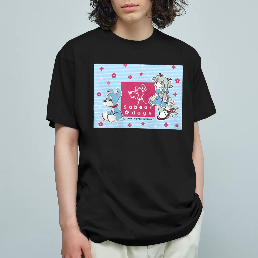 obosa_DENS/SABEAR_shop ＠SUZURIのsabear dogs キービジュアル_ウエア オーガニックコットンTシャツ