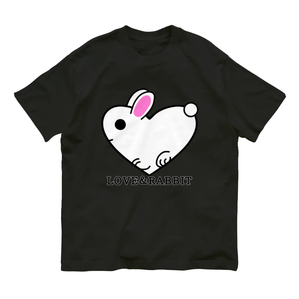 kazeou（風王）のLOVE＆RABBIT オーガニックコットンTシャツ