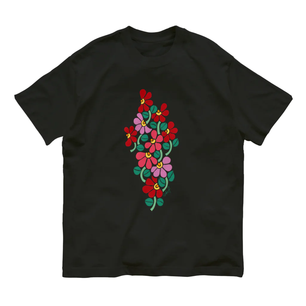 snow moonのFlowers (COLOR) オーガニックコットンTシャツ