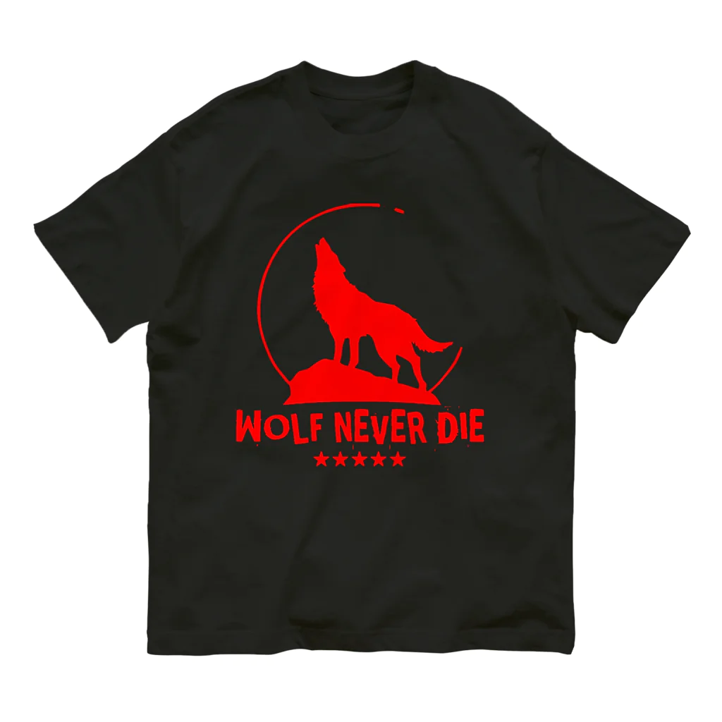 Bootleg BustersのWOLF NEVER DIE オーガニックコットンTシャツ