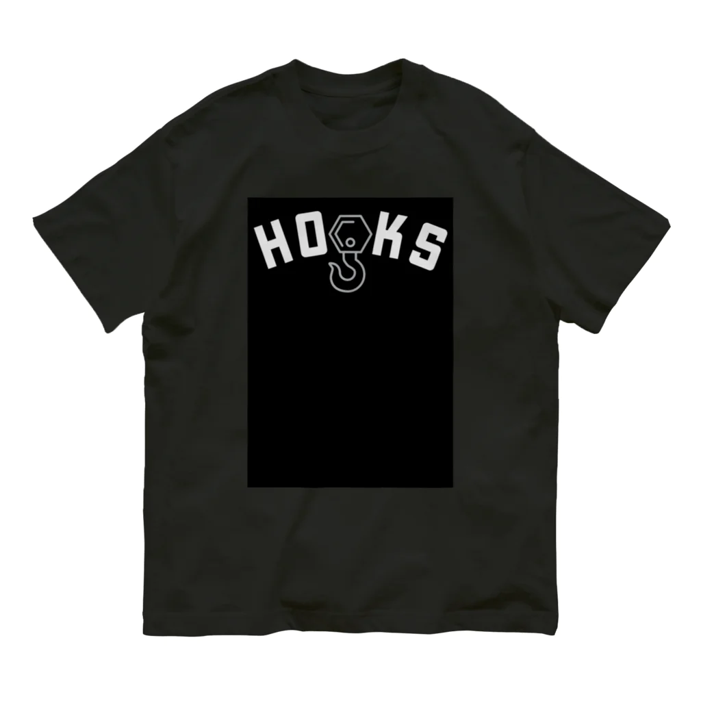 TandNのHOOKS03_ストリートファッション_スケート・サーフ・スノー オーガニックコットンTシャツ