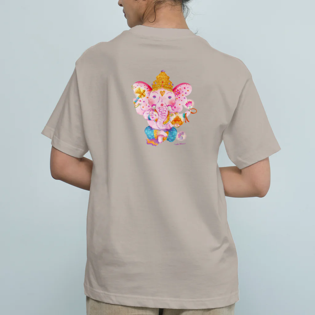 ミウラエツコのHAPPY PINK GANESH Organic Cotton T-Shirt