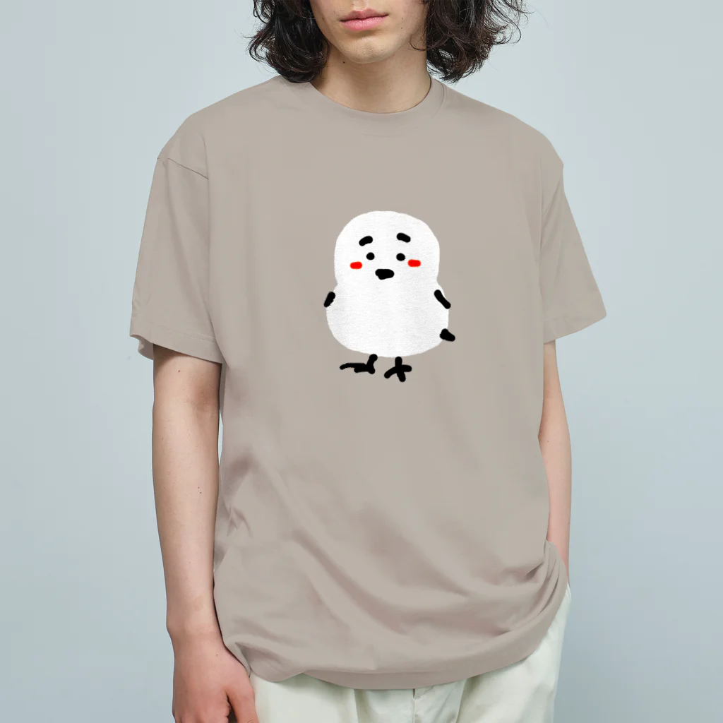 ちびもりの小鳥のピーコ オーガニックコットンTシャツ