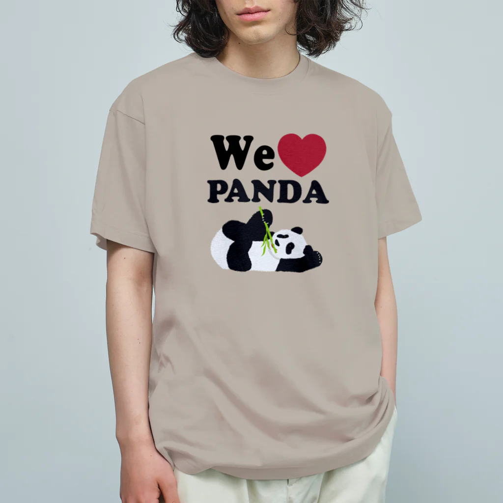 キッズモード某のwe love パンダ オーガニックコットンTシャツ