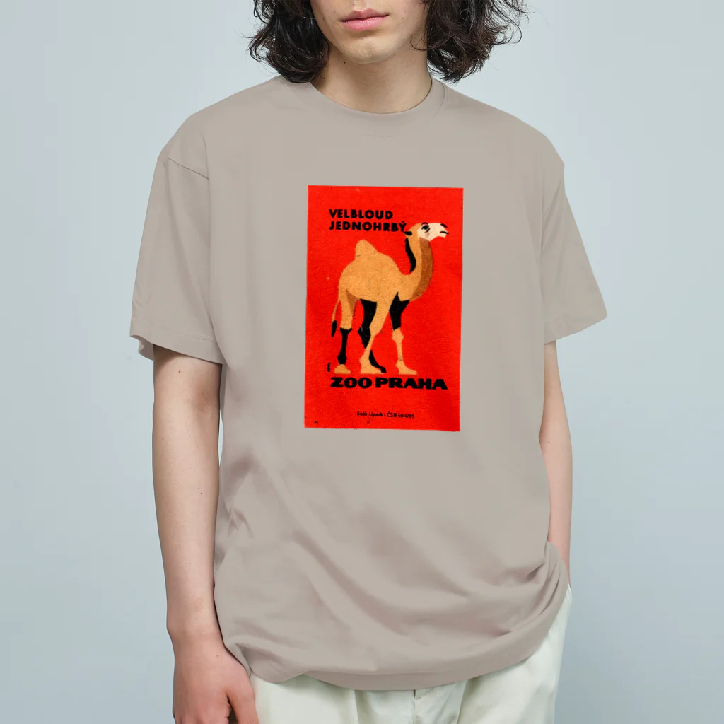 YS VINTAGE WORKSのチェコ　プラハ動物園　ラクダ Organic Cotton T-Shirt