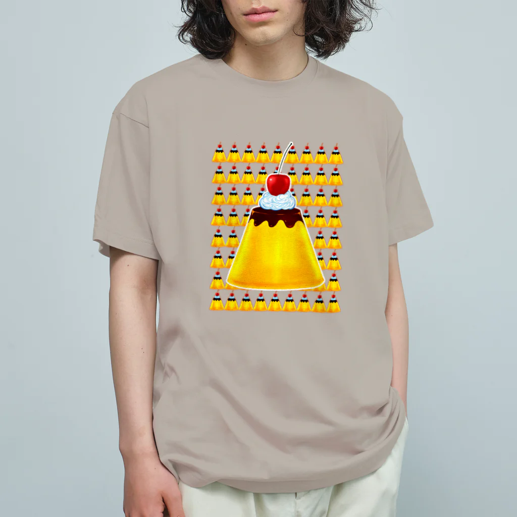 ✨🌈✨ユラクラカン🇯🇵 ✨🌈✨の🌟🍮🌟ハッピープリンワールド🌟🍮🌟 オーガニックコットンTシャツ