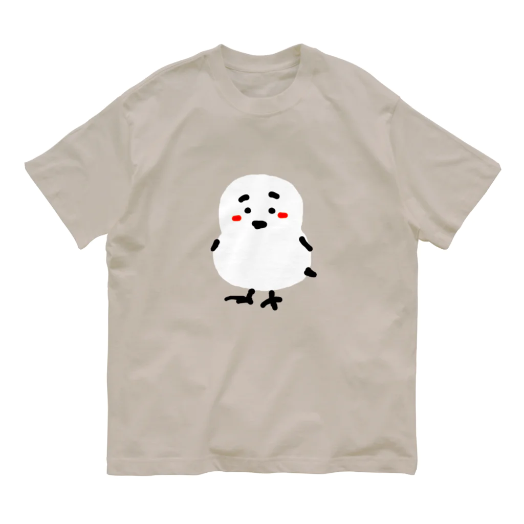 ちびもりの小鳥のピーコ オーガニックコットンTシャツ