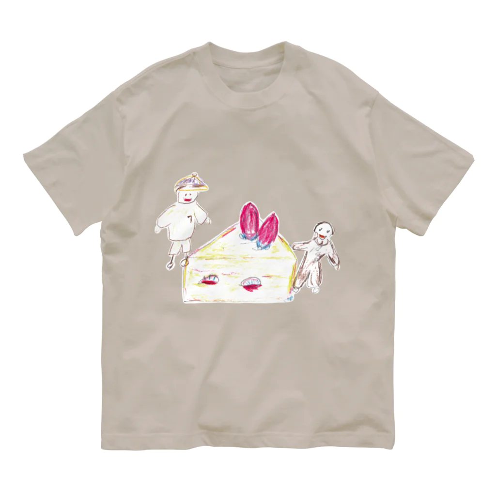 Takekoばあちゃんのお絵描きのバースデー オーガニックコットンTシャツ