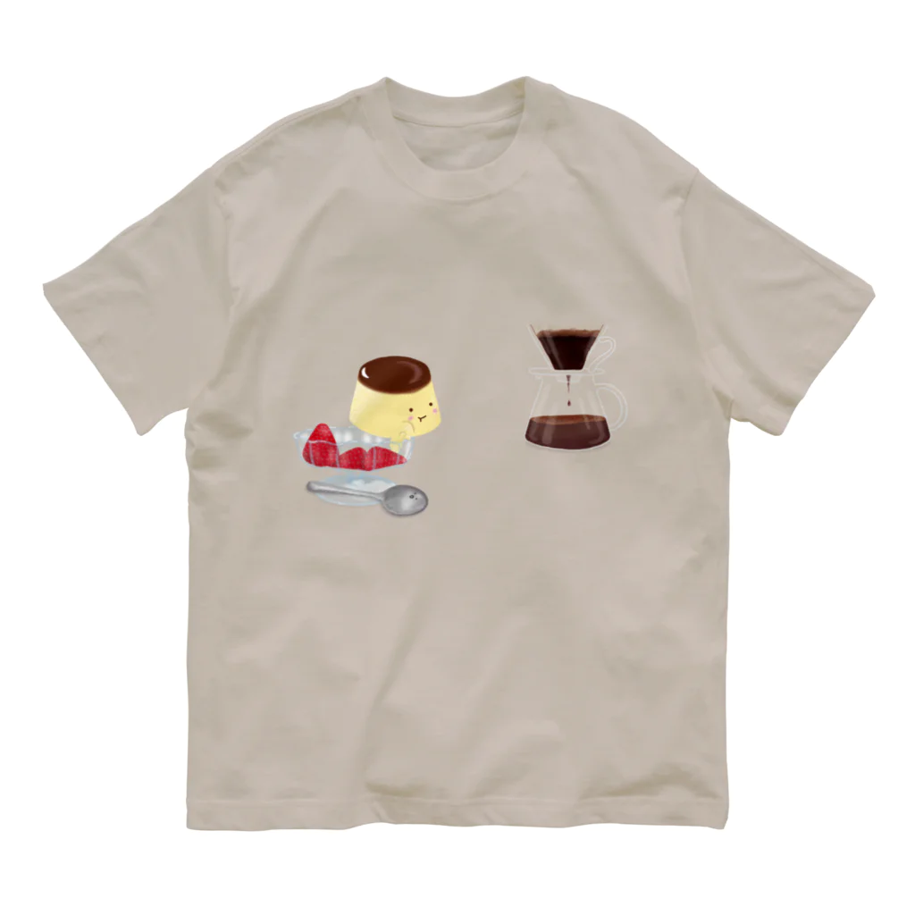 mifの物想いプリンネ🍮☕️ オーガニックコットンTシャツ