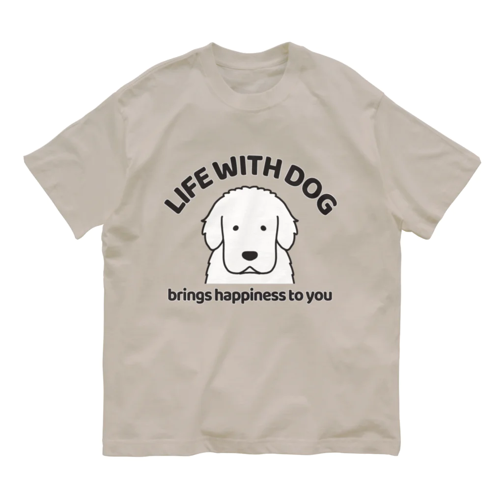 efrinmanの犬と共に(グレートピレニーズ)  オーガニックコットンTシャツ