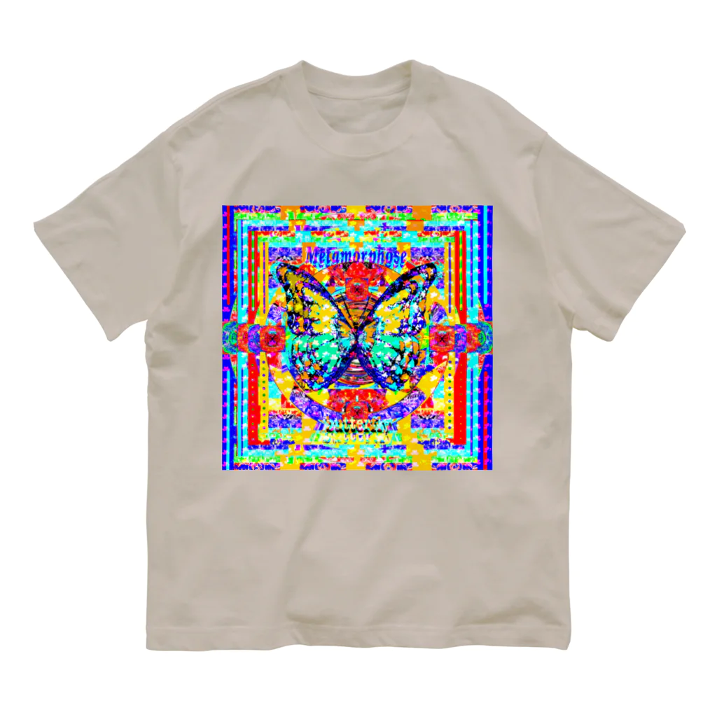 ✨🌈✨ユラクラカン🇯🇵 ✨🌈✨の✨🌈  変革の蝶　✨🌈 オーガニックコットンTシャツ