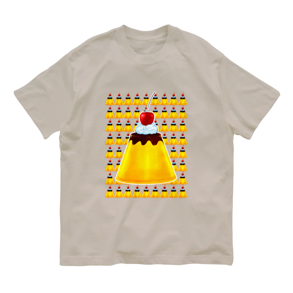 ✨🌈✨ユラクラカン🇯🇵 ✨🌈✨の🌟🍮🌟ハッピープリンワールド🌟🍮🌟 オーガニックコットンTシャツ