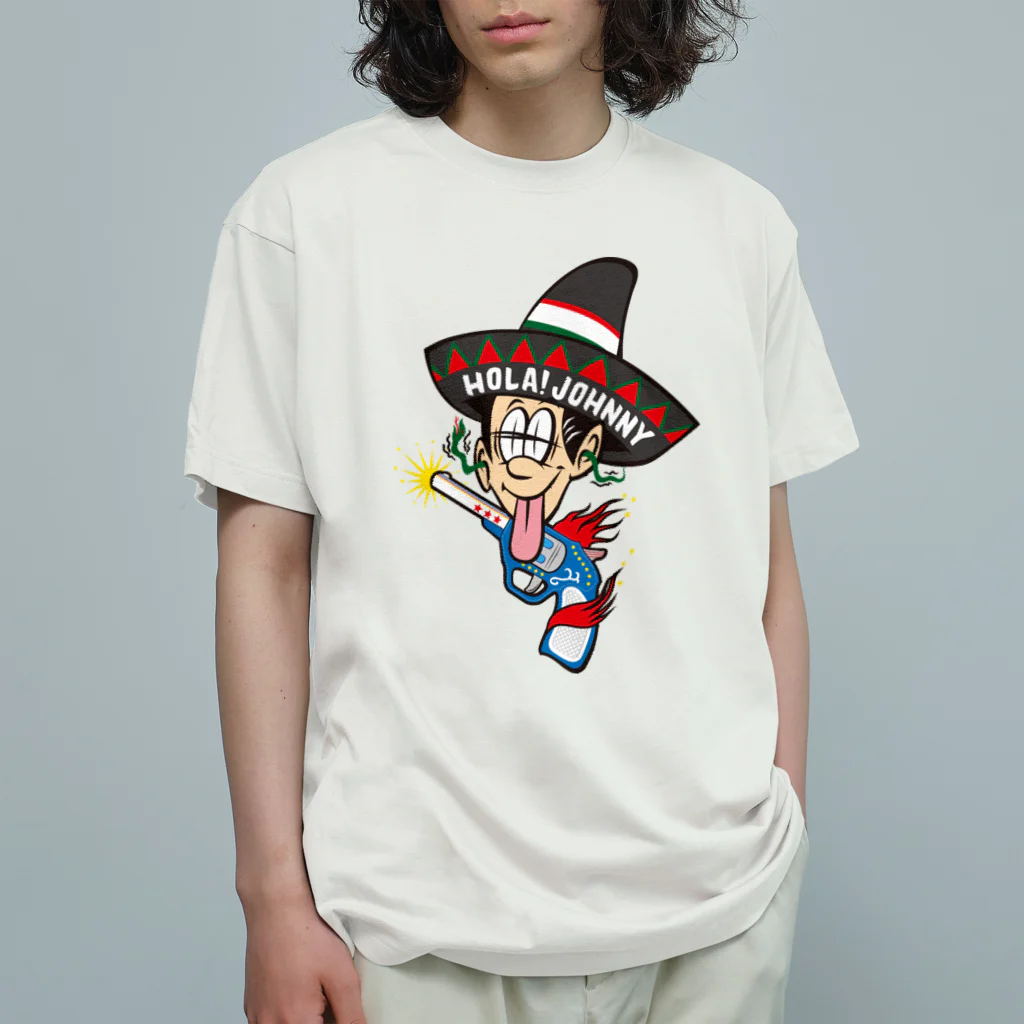 ジョニーくんのHOLA!  JOHNNY with TOY GUN オーガニックコットンTシャツ