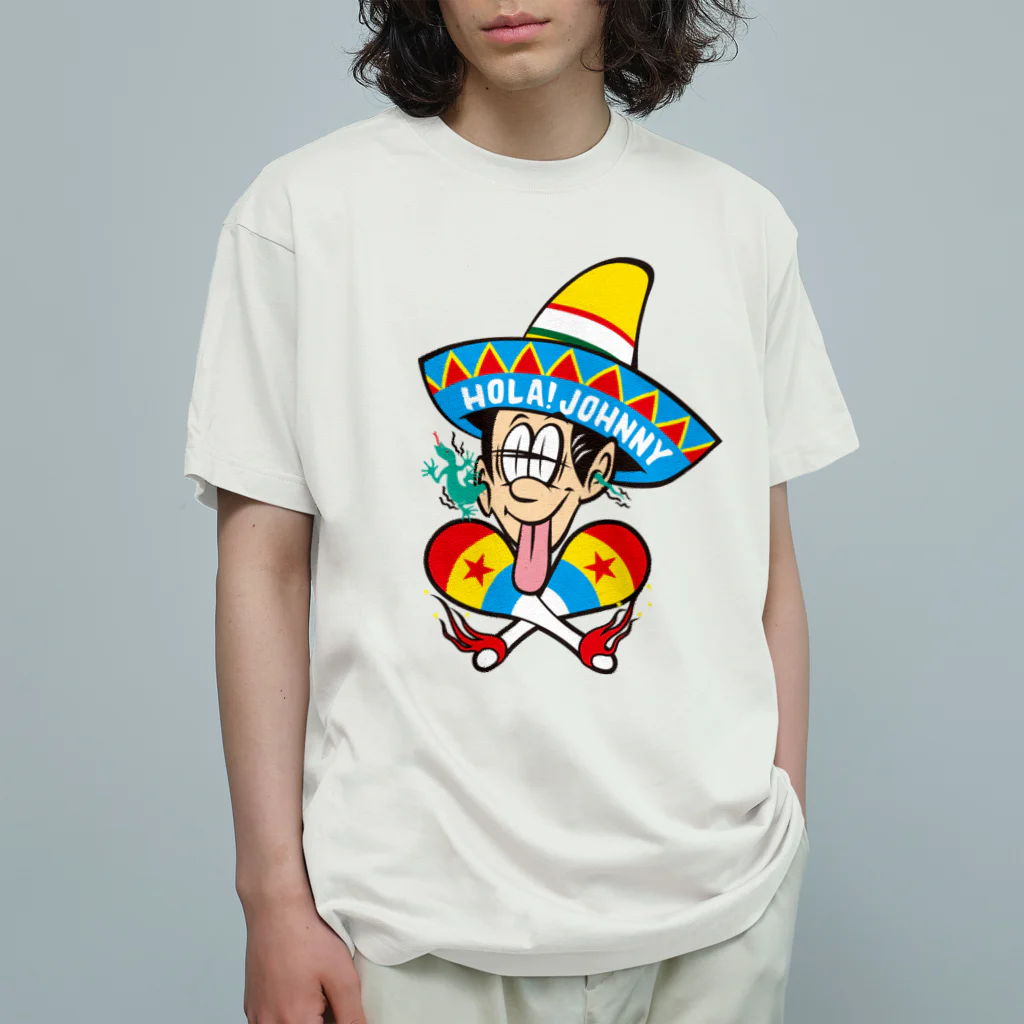 ジョニーくんの  HOLA! JOHNNY with MARACAS Organic Cotton T-Shirt