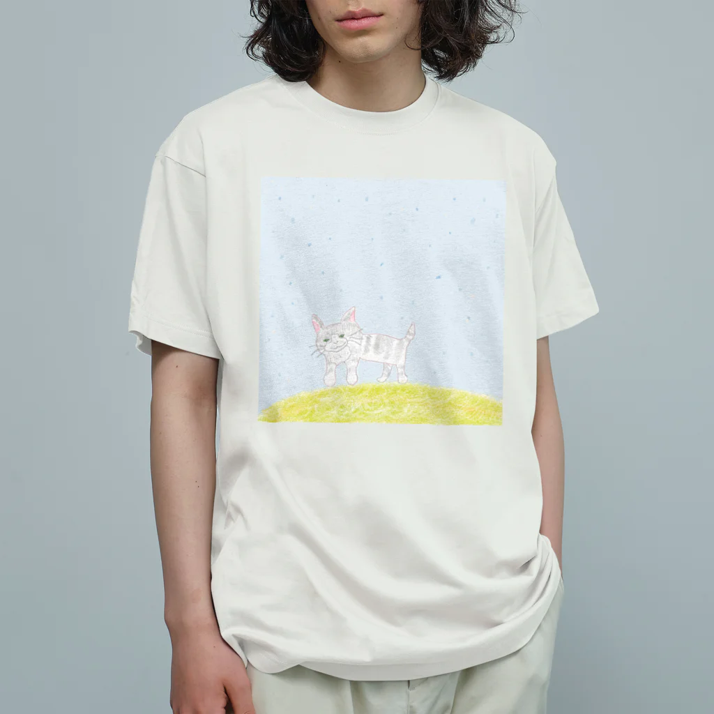 みどーりの心地やさんのこねこのミーコちゃんてくてく Organic Cotton T-Shirt