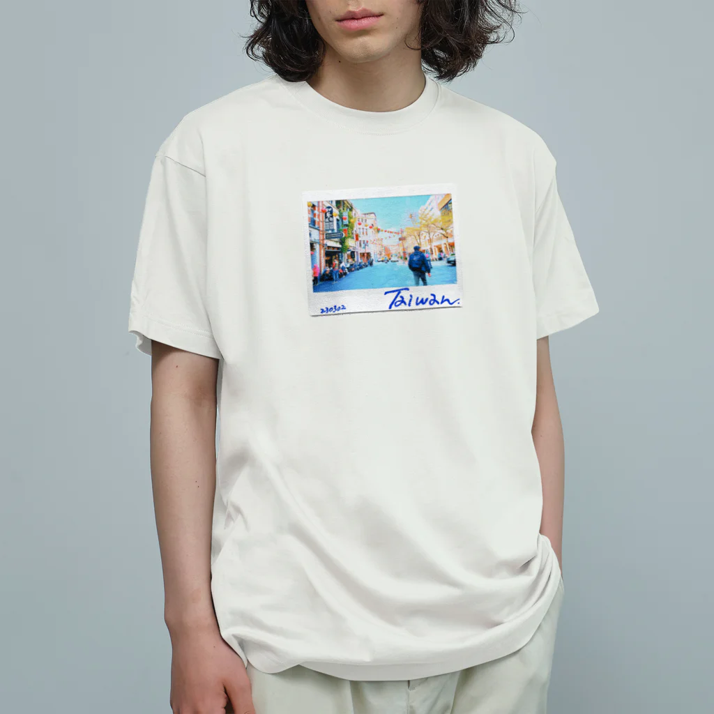 rie kanai グッズショップの台湾コレクション『ブルー』 Organic Cotton T-Shirt