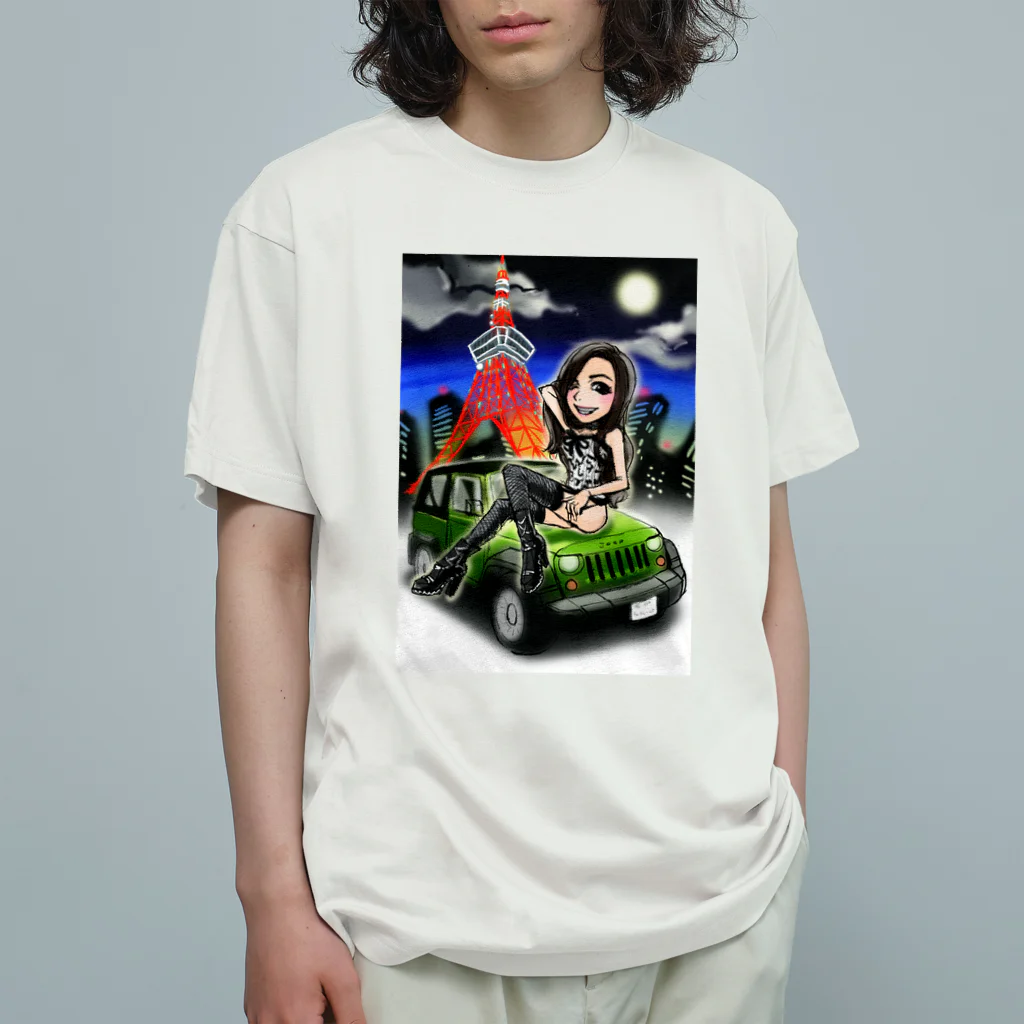 SexyJeepのwith Kコレクション　タワージープくん Organic Cotton T-Shirt