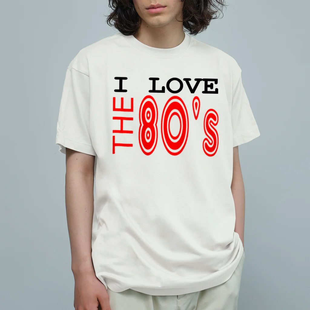 Pat's WorksのI LOVE THE 80's オーガニックコットンTシャツ