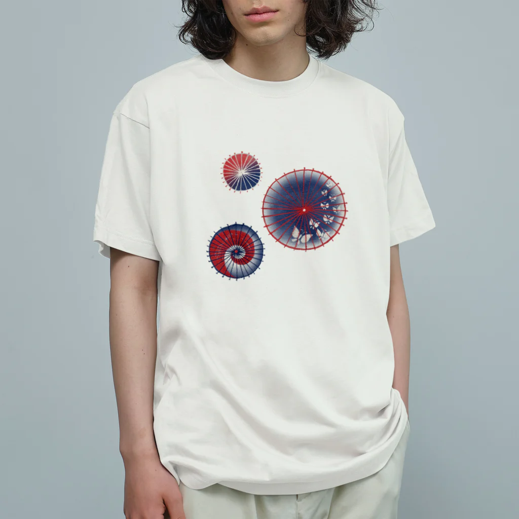 IZANAMI by Akane Yabushitaの【日本レトロ#15】和傘 Organic Cotton T-Shirt