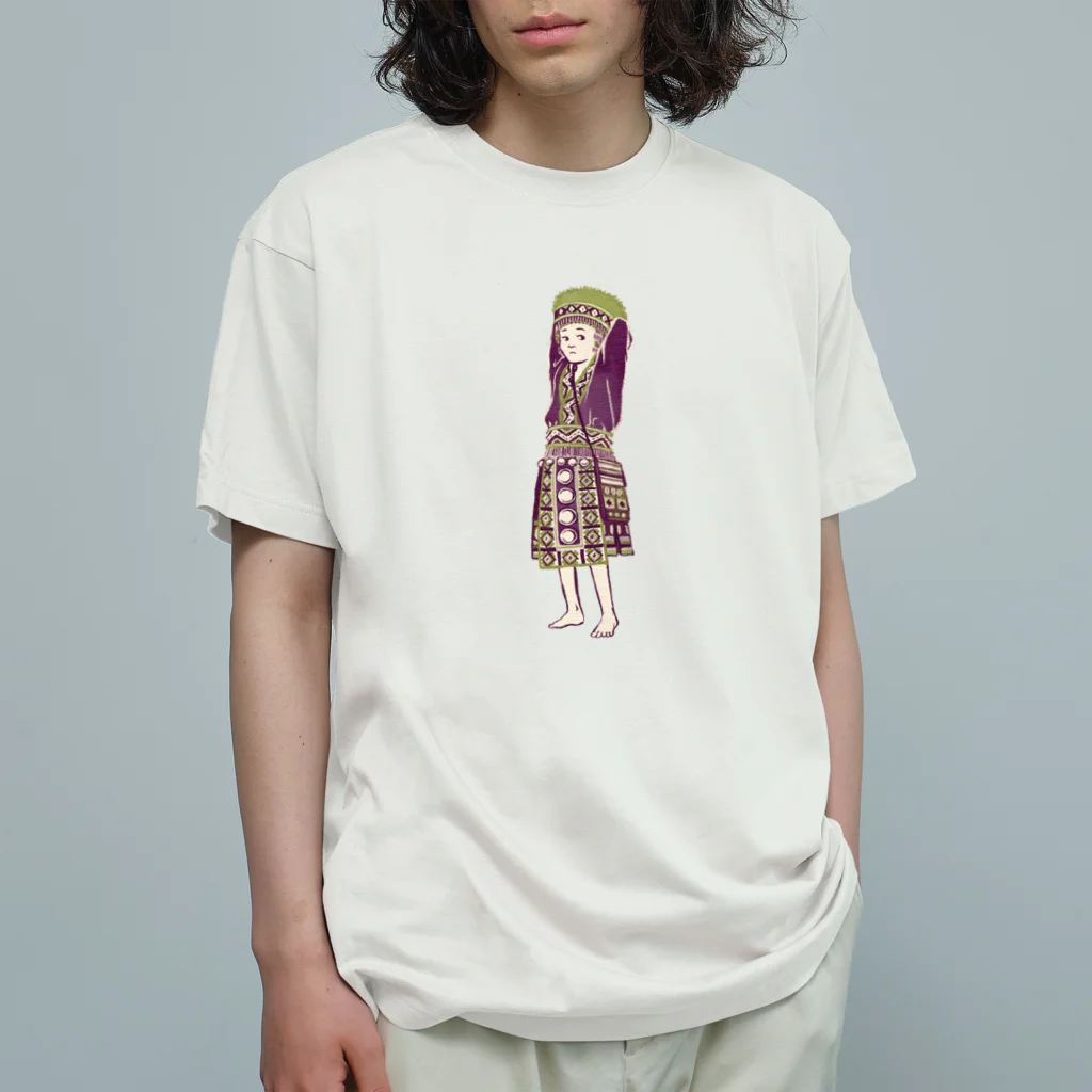 IZANAMI by Akane Yabushitaの【タイの人々】モン族の女の子 オーガニックコットンTシャツ