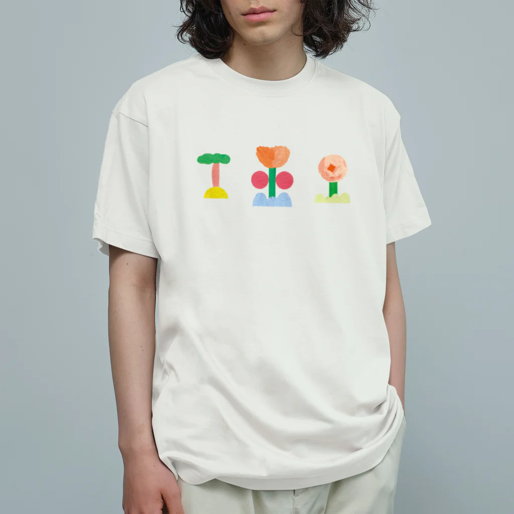 hoshi shopの花の小山 オーガニックコットンTシャツ
