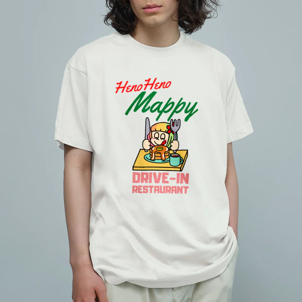 ハワイが大好きな女の子『HENOHENO MAPPY』のハワイのドライブイン Organic Cotton T-Shirt