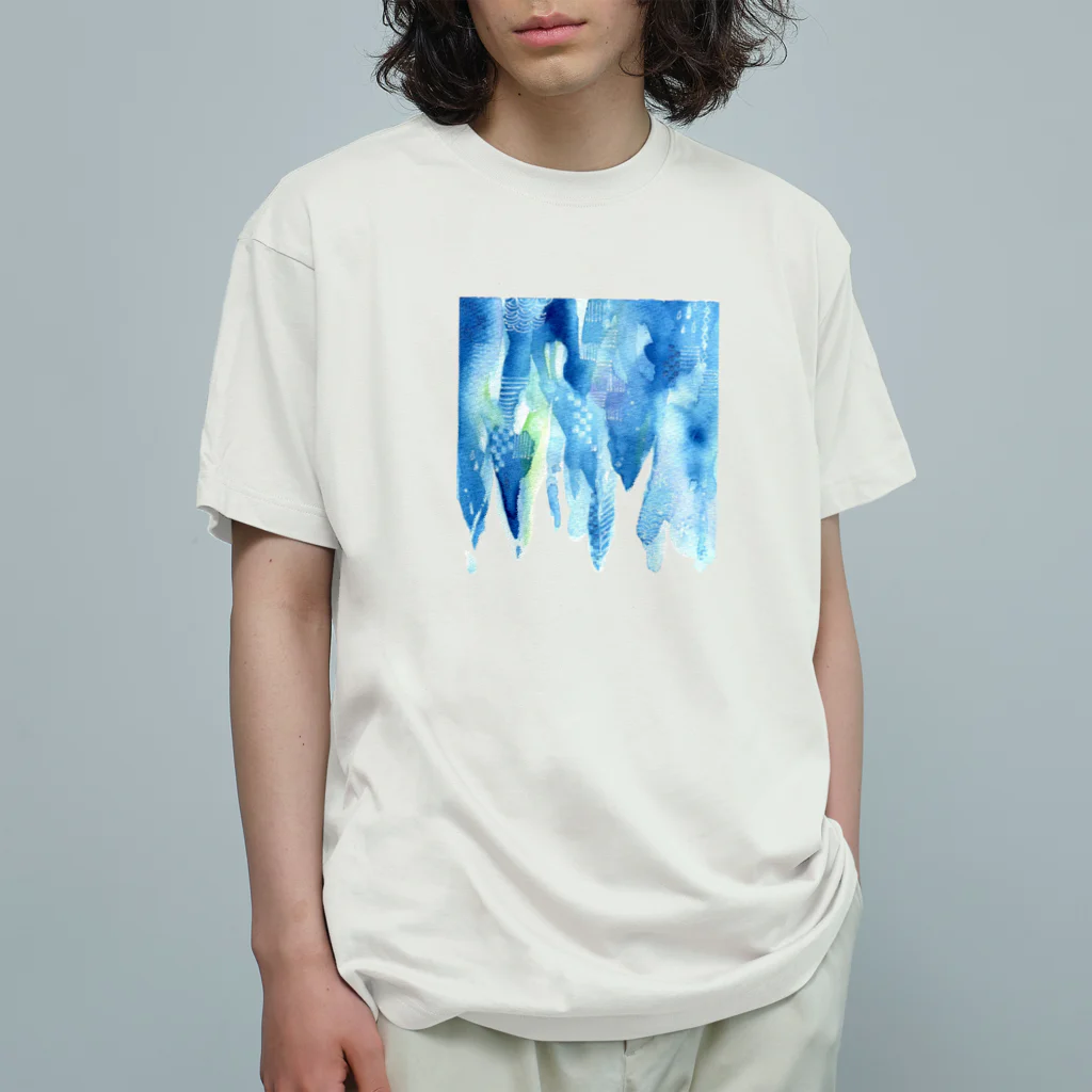 NINEの水彩 したたる Organic Cotton T-Shirt