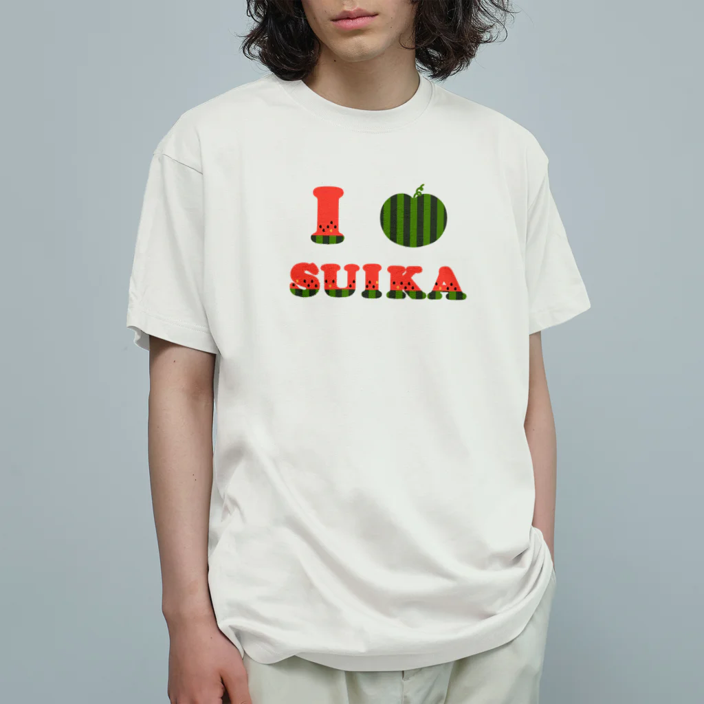 ユウィズのI♡SUIKA オーガニックコットンTシャツ