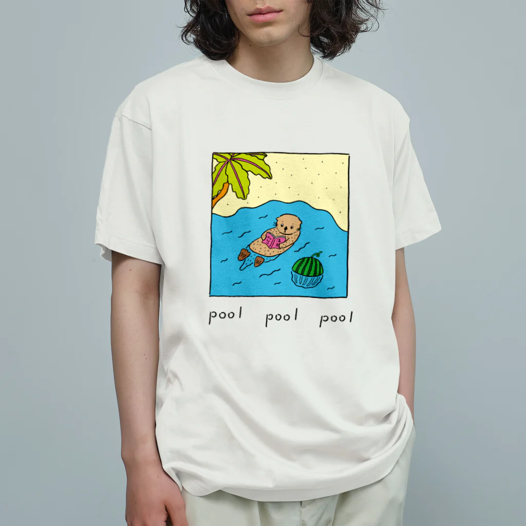 Futakawa Mayuのグッズショップのpool ラッコ Organic Cotton T-Shirt