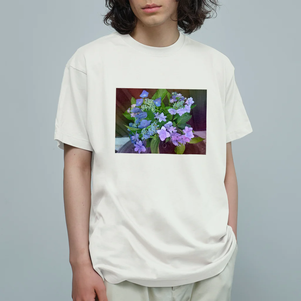 水彩屋の紫陽花（生花） Organic Cotton T-Shirt