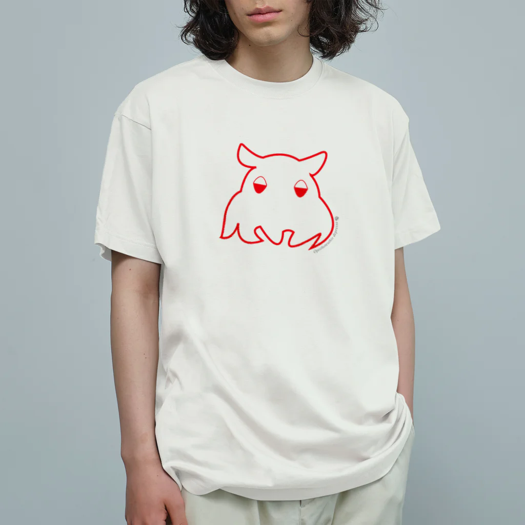 くらげばくだん雑貨店のねむいメンダコ赤 Organic Cotton T-Shirt