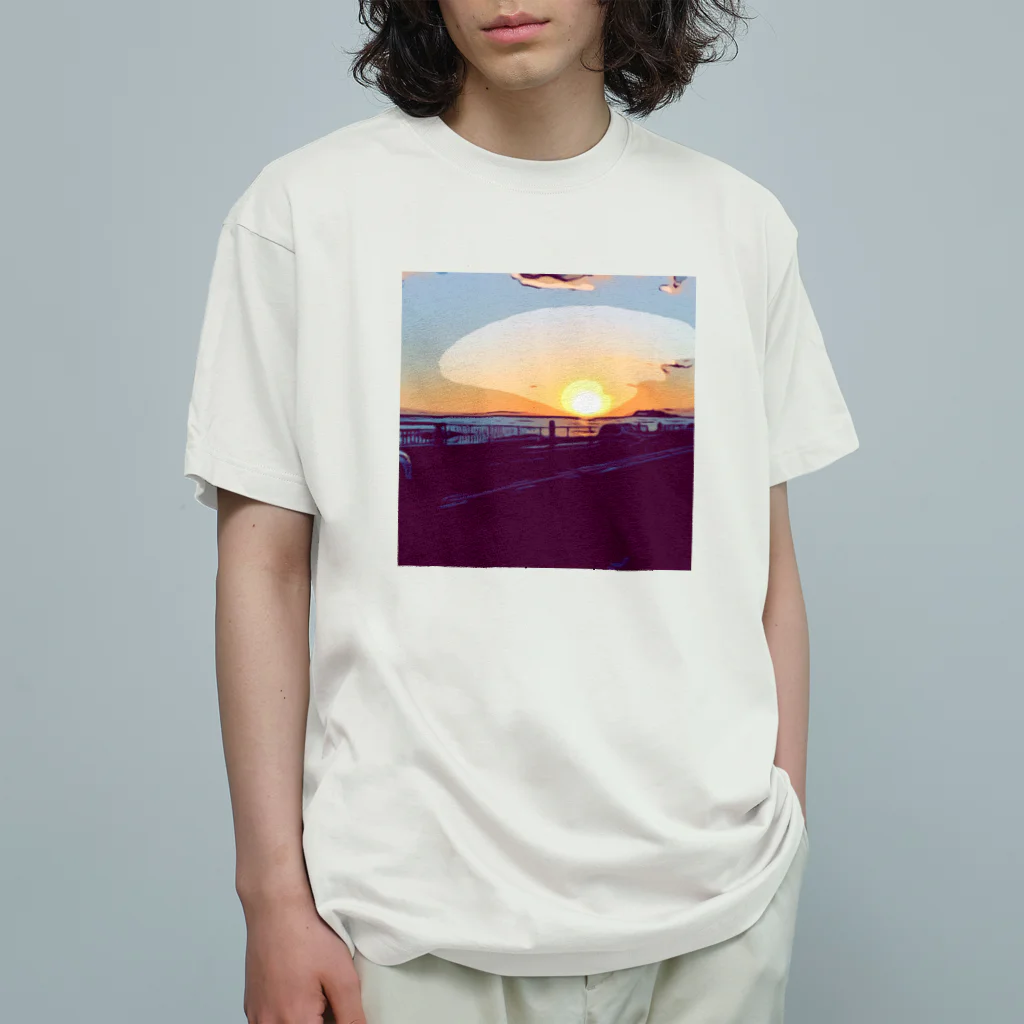 わらしゃんどのSUNSET Organic Cotton T-Shirt