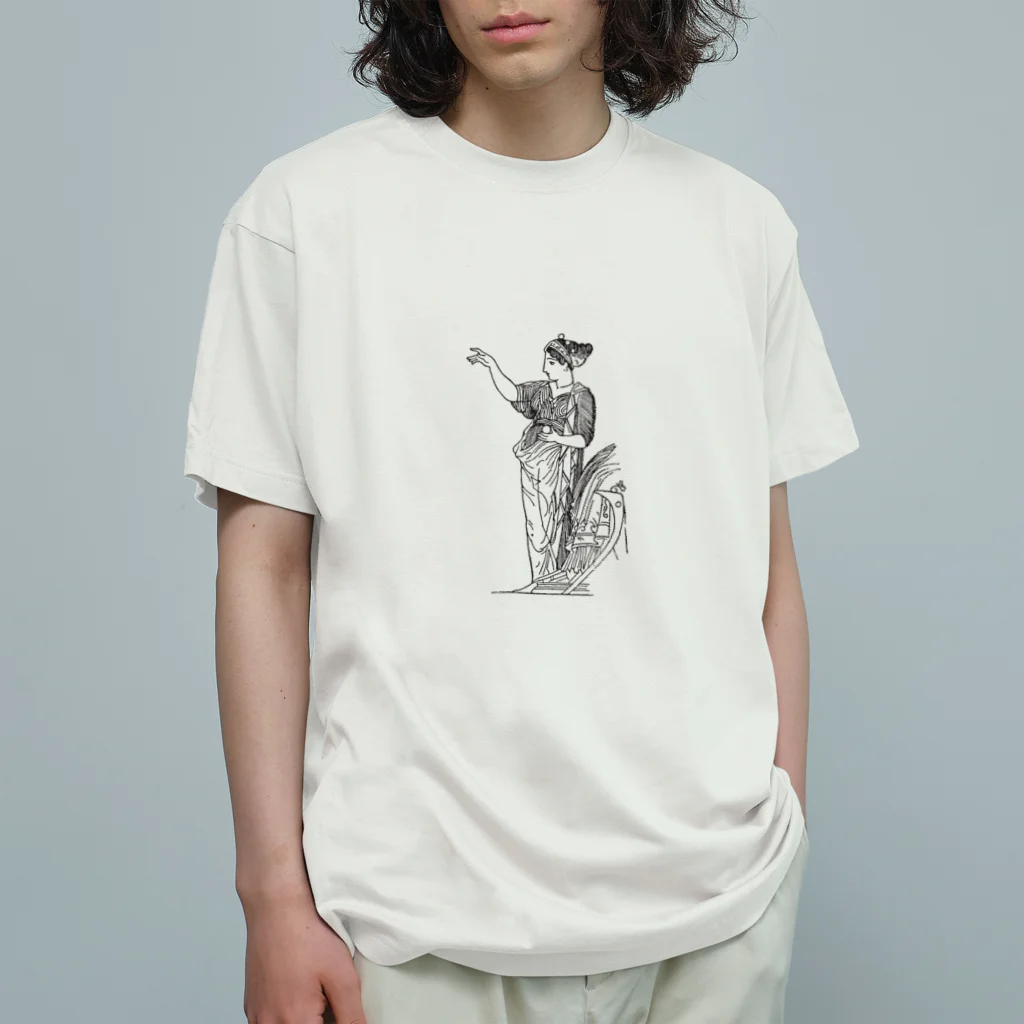 Ikarus ギリシャ神話の芸術のデメテルギリシャ神話 女神収穫 オーガニックコットンTシャツ