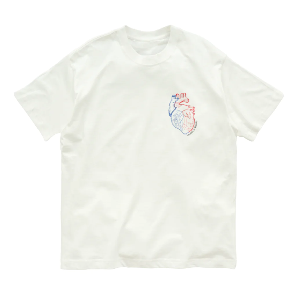 Tanako Supermarket🛒のHealth is Wealth オーガニックコットンTシャツ