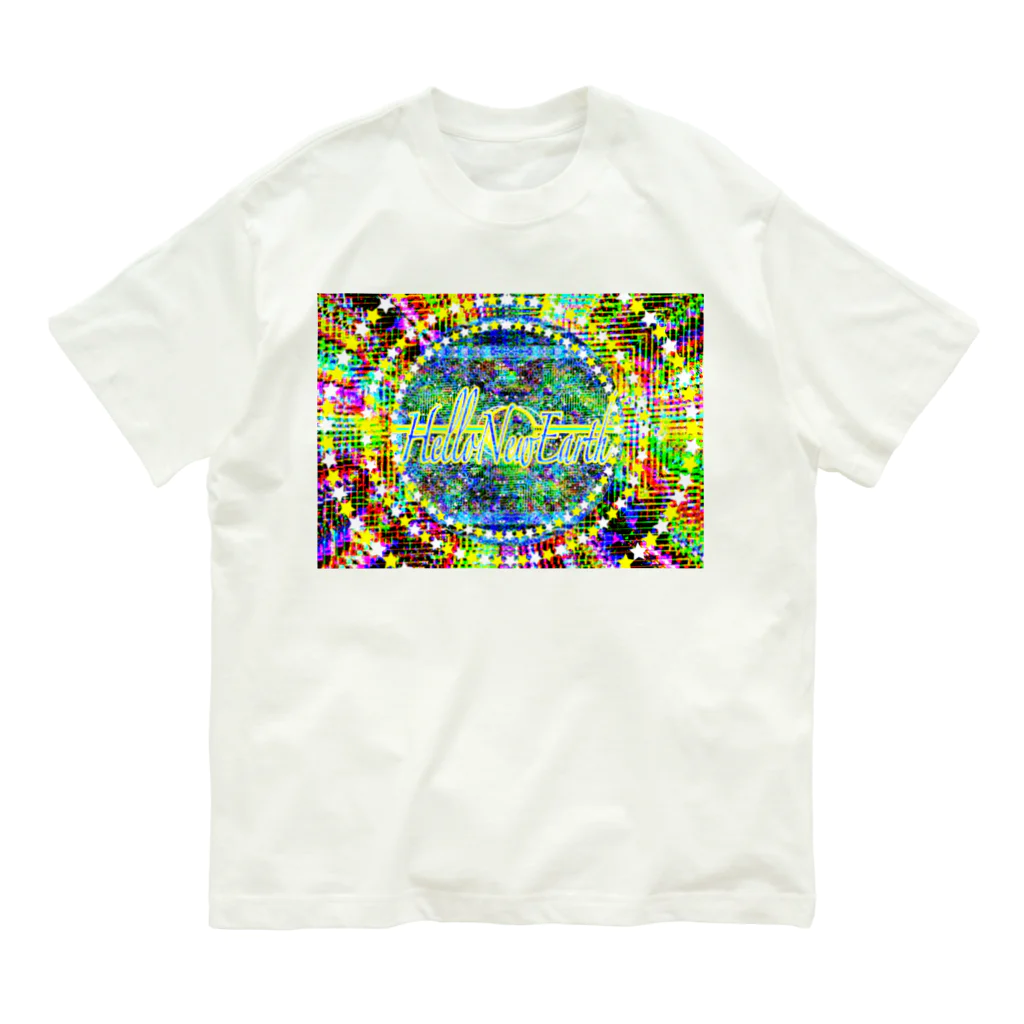 ✨🌈✨ユラクラカン🇯🇵 ✨🌈✨の🥂ハローニューアース🌎 Organic Cotton T-Shirt