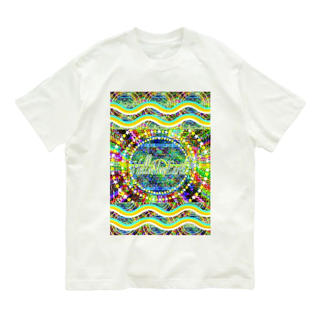 ✨🌈✨ユラクラカン🇯🇵 ✨🌈✨の🎉Hello New Earth 🌎 Organic Cotton T-Shirt