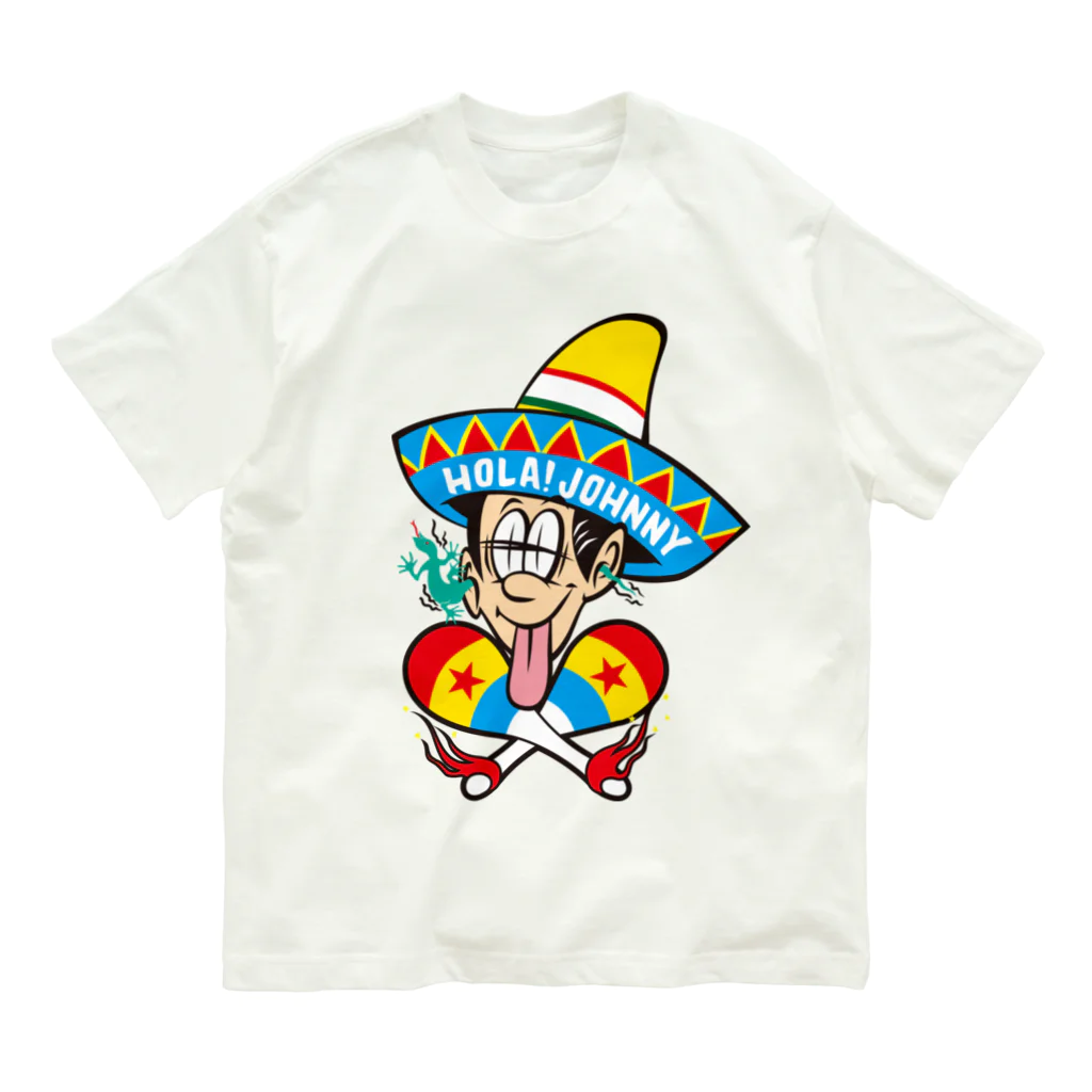 ジョニーくんの  HOLA! JOHNNY with MARACAS オーガニックコットンTシャツ