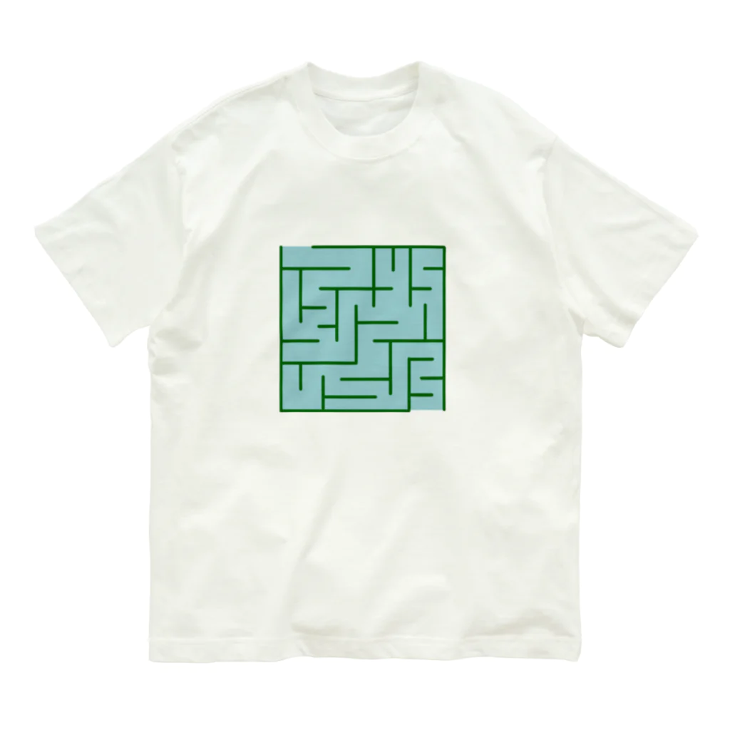 クエクエの迷路デザイン Organic Cotton T-Shirt