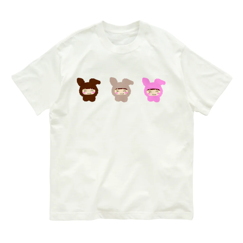 ちびもりのちいちゃん🧒ときどきUSAGI🐰 Organic Cotton T-Shirt