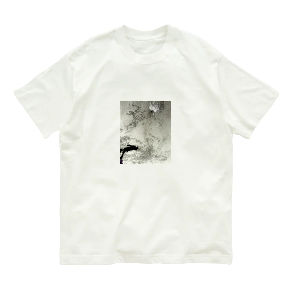 ニュー水青の蟹美術 オーガニックコットンTシャツ
