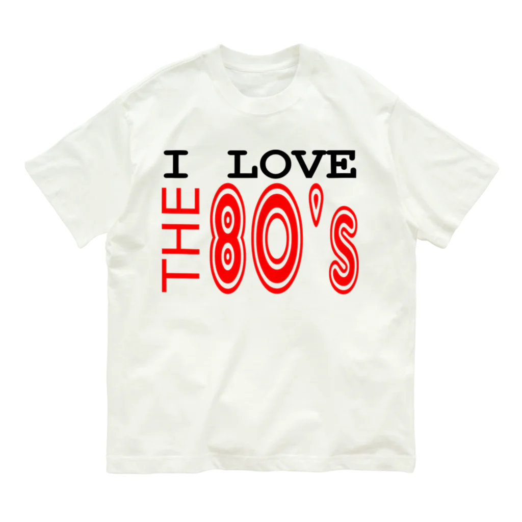 Pat's WorksのI LOVE THE 80's オーガニックコットンTシャツ