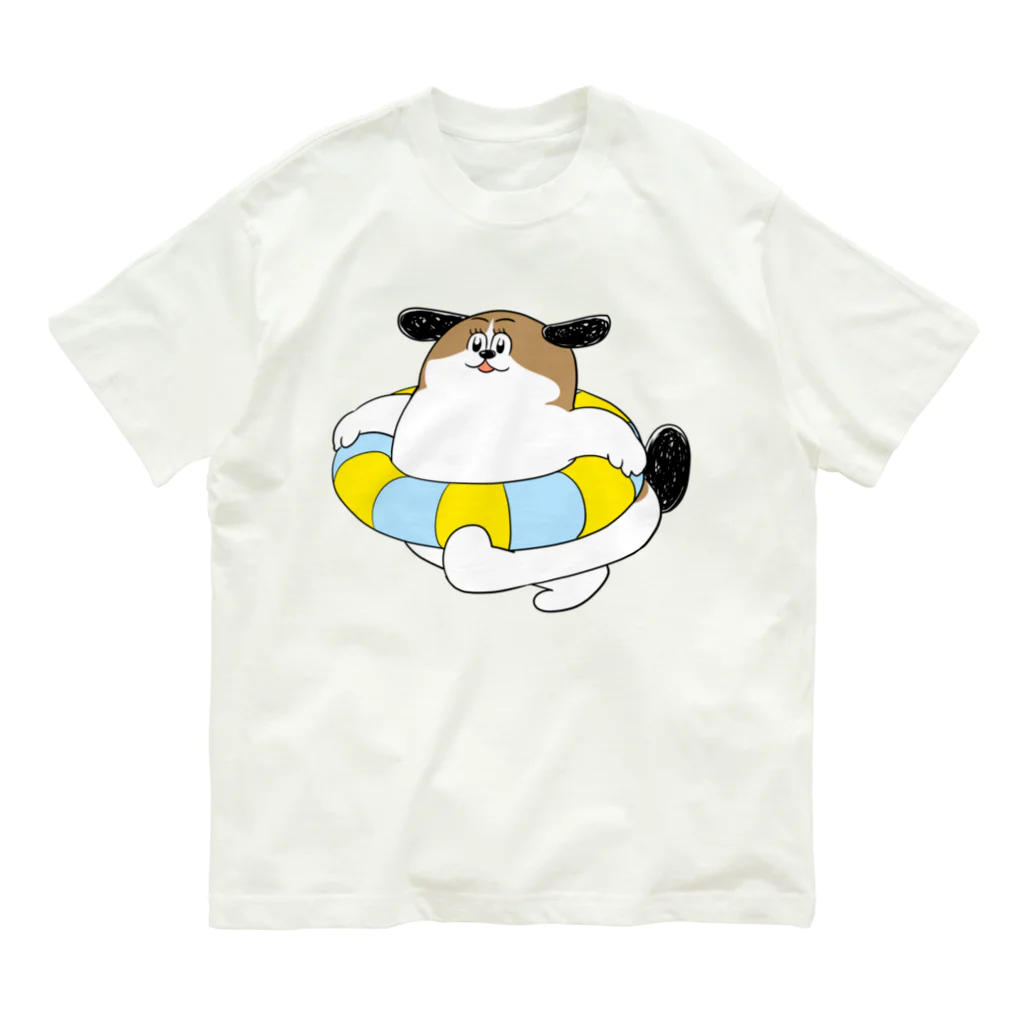 マツバラのもじゃまるうきわ オーガニックコットンTシャツ