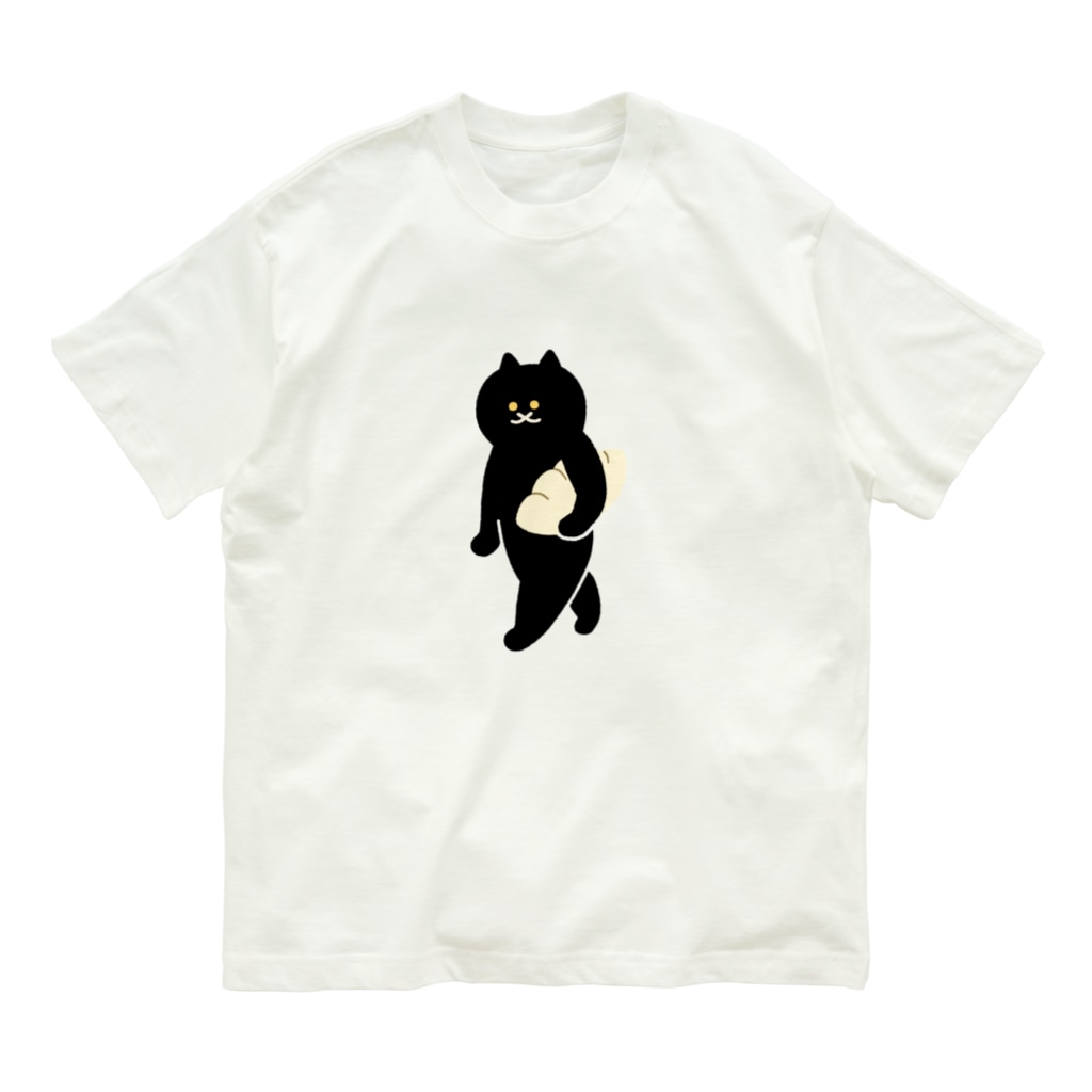 SUIMINグッズのお店の【大】餃子をMacBookのように運ぶねこ Organic Cotton T-Shirt