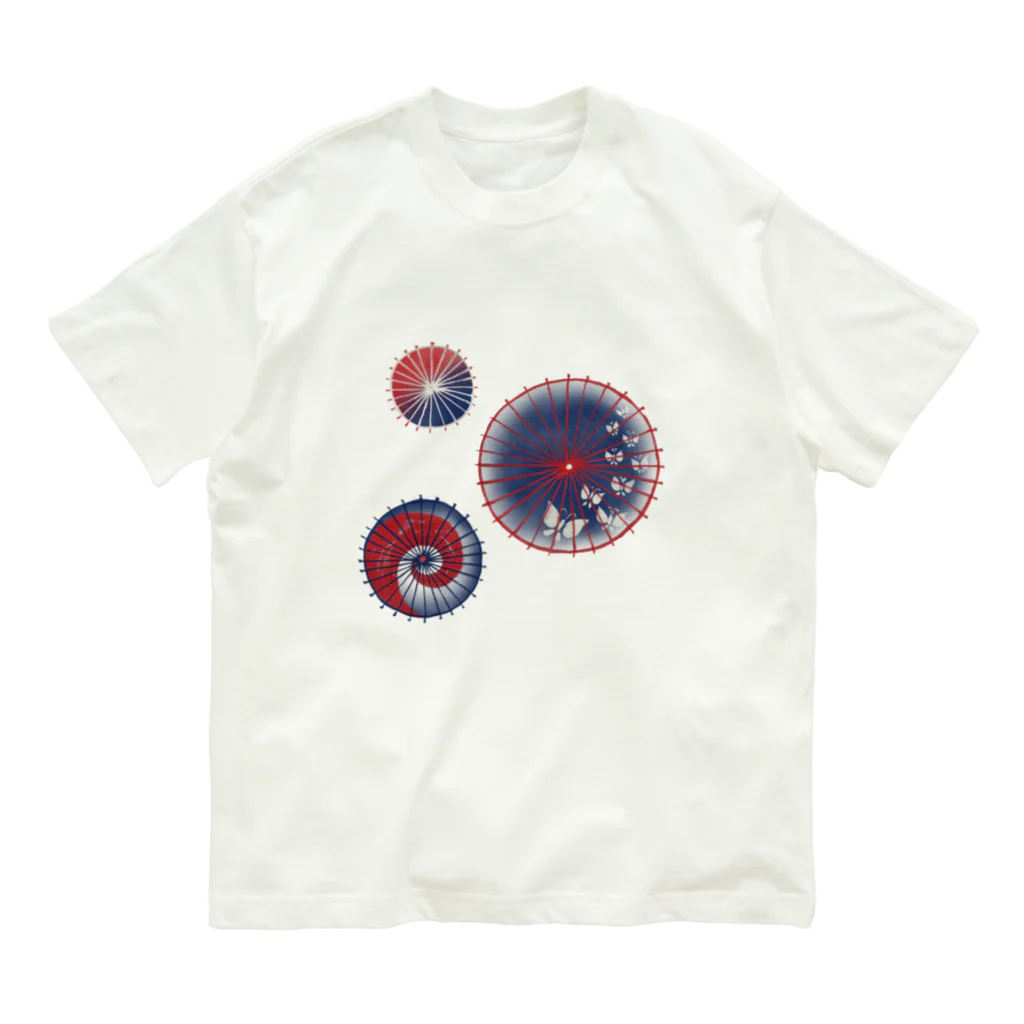 IZANAMI by Akane Yabushitaの【日本レトロ#15】和傘 Organic Cotton T-Shirt