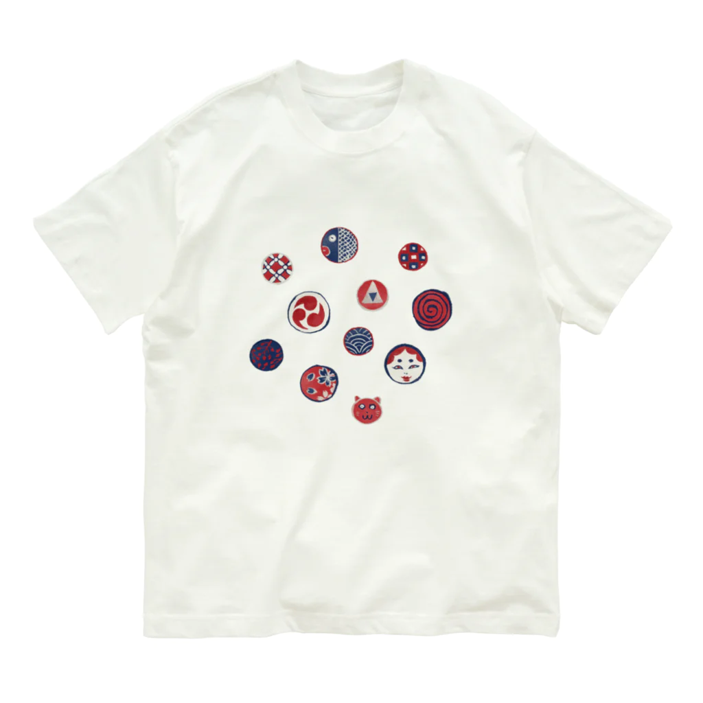 IZANAMI by Akane Yabushitaの 【日本レトロ#24】おはじき Organic Cotton T-Shirt