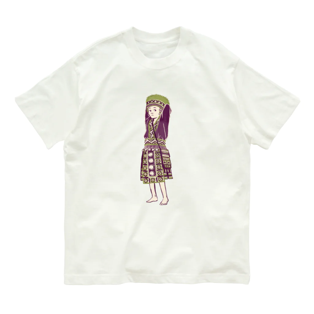 IZANAMI by Akane Yabushitaの【タイの人々】モン族の女の子 Organic Cotton T-Shirt