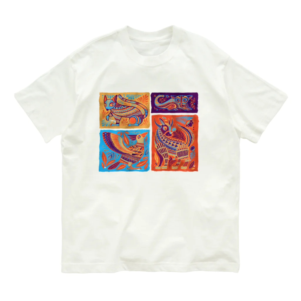 IZANAMI by Akane Yabushitaのメキシコのアレブリヘス（オレンジ） Organic Cotton T-Shirt