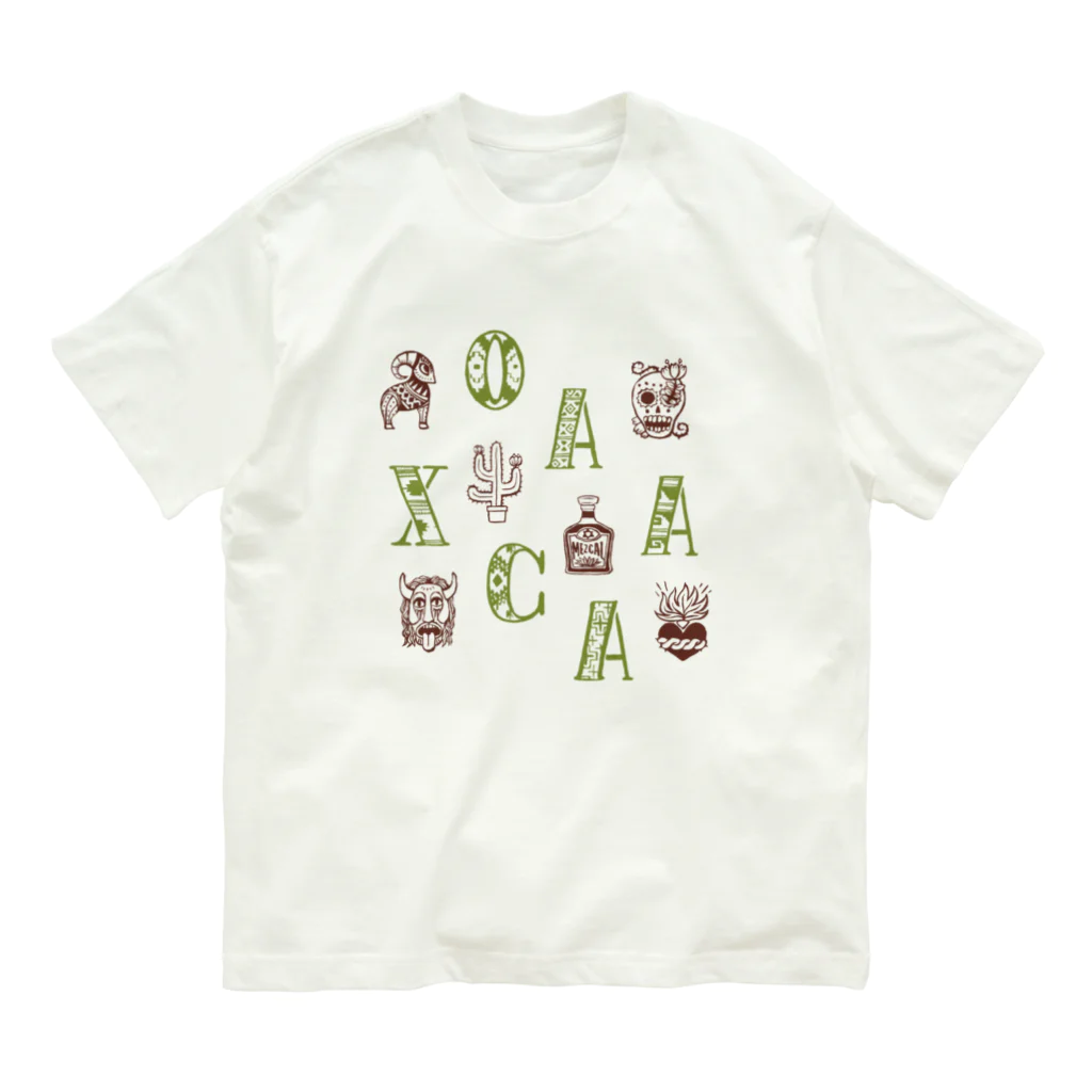IZANAMI by Akane Yabushitaの🌍 世界のまち 🇲🇽 メキシコ・オアハカ (イエロー) オーガニックコットンTシャツ